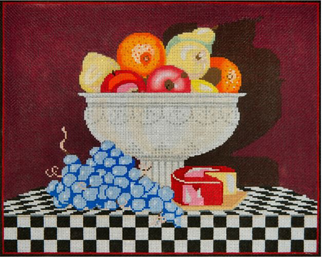 click here to view larger image of Fruit and Cheese (hand painted canvases)