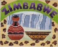 click here to view larger image of Postcard - Zimbabwe (hand painted canvases)