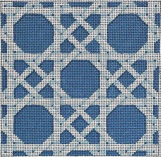 click here to view larger image of Blue/White Caning Square (None Selected)