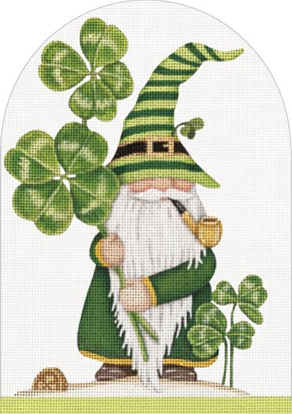 click here to view larger image of Clover Gnome (hand painted canvases)