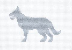 click here to view larger image of German Shepherd Silhouette (hand painted canvases)