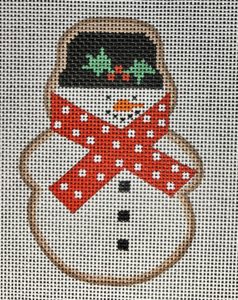 click here to view larger image of Christmas Cookie - Snowman  (hand painted canvases)