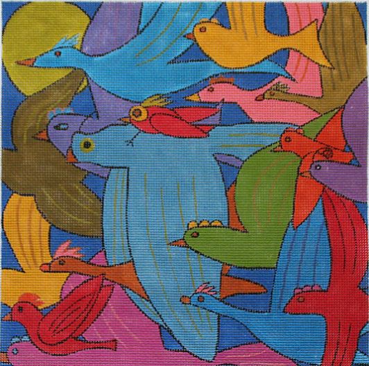 click here to view larger image of Flocking Together (hand painted canvases)