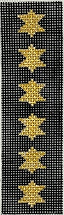 click here to view larger image of Mezuzah - Gold Stars of David on Black (hand painted canvases 2)
