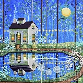 click here to view larger image of Enchanted Cottage (hand painted canvases)