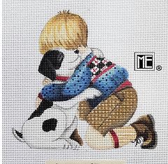 click here to view larger image of Boy and His Dog, A (hand painted canvases)