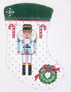 click here to view larger image of Nutcracker and Wreath (hand painted canvases)