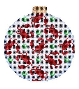 click here to view larger image of Crab Repeat Ball Ornament (hand painted canvases)