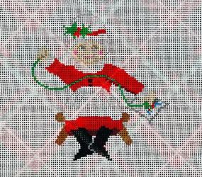 click here to view larger image of Needlepointing Mrs Claus (hand painted canvases)