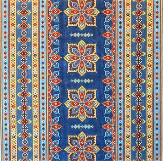click here to view larger image of Parisienne Paisley Stripe - Blue/Multi (hand painted canvases)