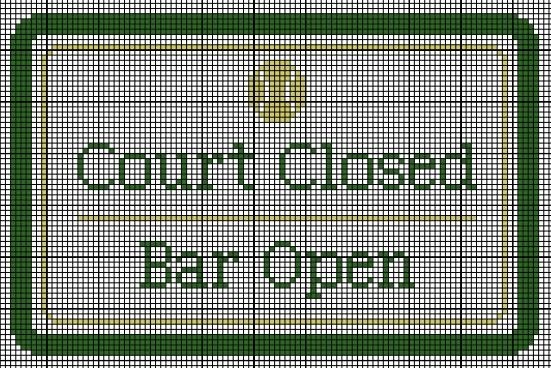click here to view larger image of Course Closed, Bar Open - Tennis (hand painted canvases)