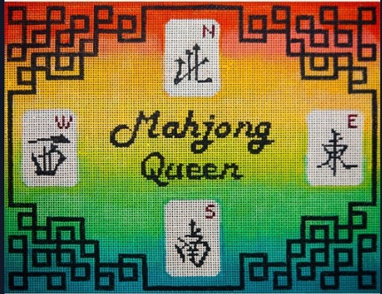 click here to view larger image of Mahjong Queen (hand painted canvases)