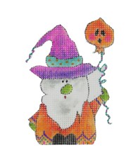 click here to view larger image of Halloween Gnome w/Balloon (hand painted canvases)