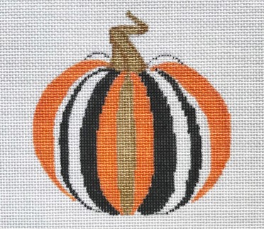 click here to view larger image of Stripe Pumpkin  (hand painted canvases)