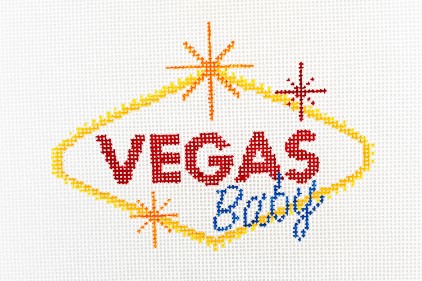 click here to view larger image of Vegas Baby Ornament (hand painted canvases)