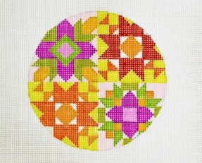 click here to view larger image of Quilt Round (hand painted canvases)