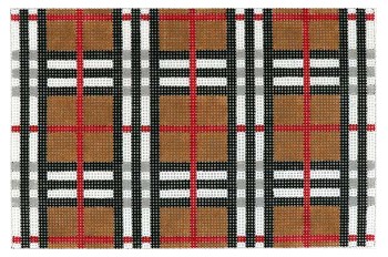 click here to view larger image of Kaye Clutch - Preppy Plaid (hand painted canvases)