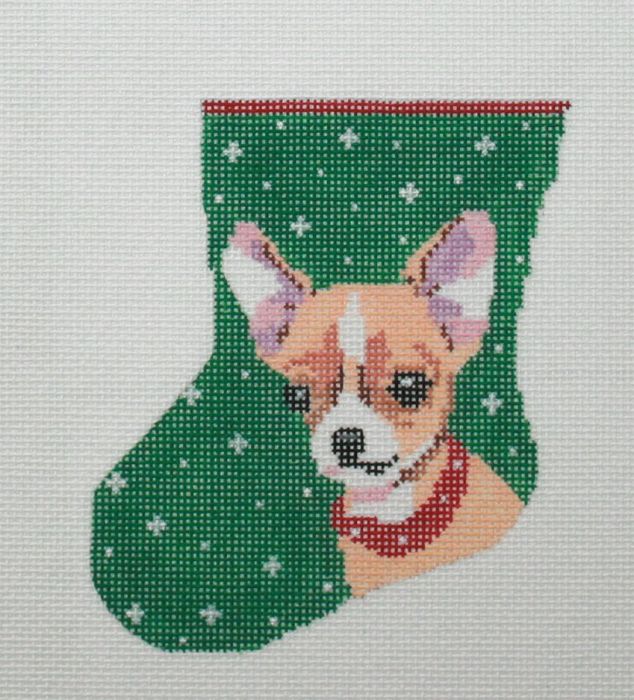 click here to view larger image of Chihuahua Mini Sock (hand painted canvases)