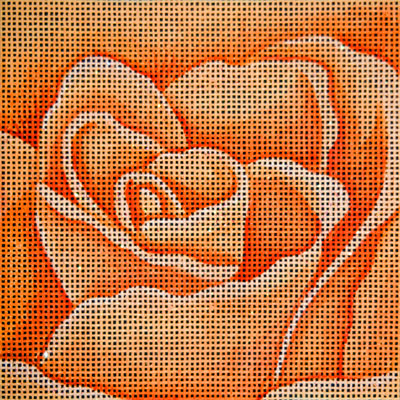 click here to view larger image of Yellow Orange Rose (hand painted canvases)