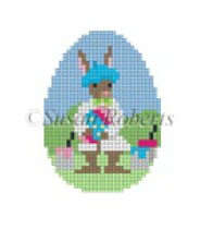 click here to view larger image of Rabbit Painting Eggs Egg (hand painted canvases)