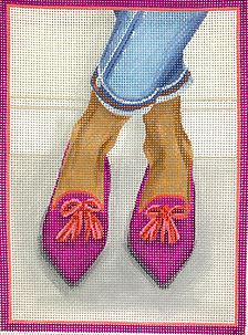 click here to view larger image of Here’s Looking at Shoe - Pointy Flats w/Tassels  (None Selected)