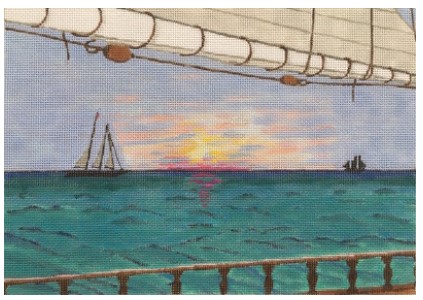 click here to view larger image of Schooner Sailing (hand painted canvases)