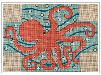 click here to view larger image of Octopus Brick Cover (hand painted canvases)