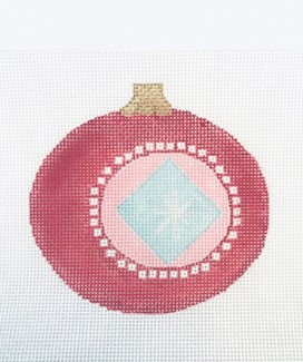 click here to view larger image of Retro Red Ornament (hand painted canvases)