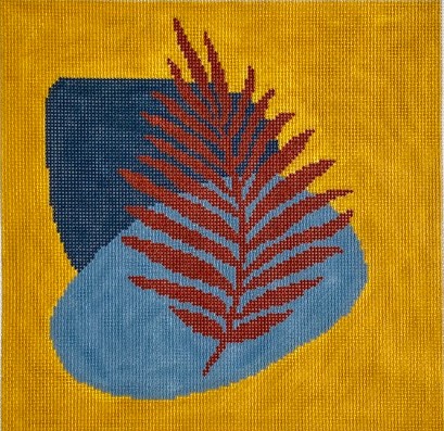 click here to view larger image of Autumn Fern Pillow (hand painted canvases)