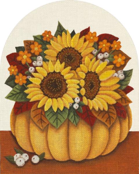 click here to view larger image of Yellow Pumpkin Bouquet (hand painted canvases)