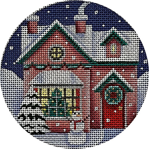 click here to view larger image of Cozy Christmas Cottage (hand painted canvases)