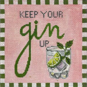 click here to view larger image of Keep Your Gin Up (hand painted canvases)