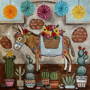 click here to view larger image of Donkey Fiesta (hand painted canvases)