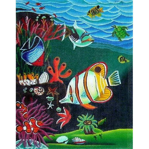 click here to view larger image of Butterfly Fish & Clown Fish (hand painted canvases)
