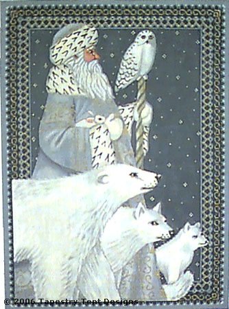click here to view larger image of Arctic Santa (hand painted canvases)