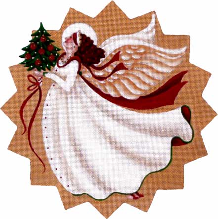 click here to view larger image of White Tree Top Angel (hand painted canvases)