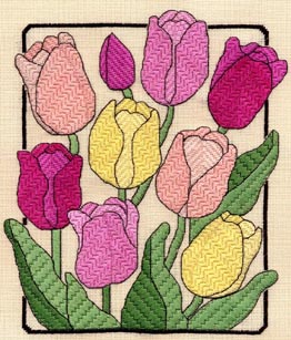 click here to view larger image of Tulips (counted canvas work)