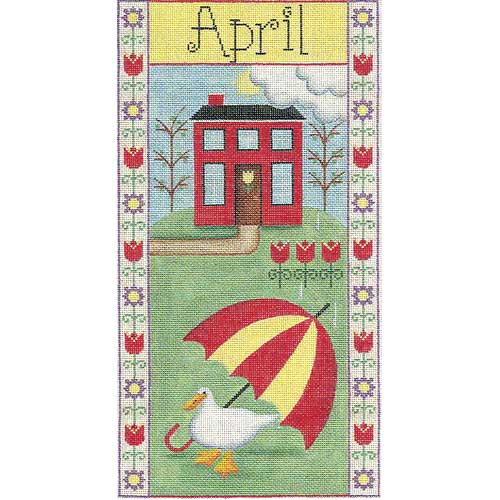 click here to view larger image of April Folk Banner (hand painted canvases)