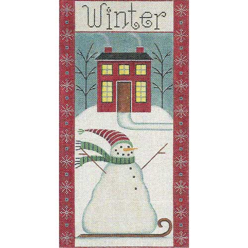 click here to view larger image of Winter Folk Banner (hand painted canvases)