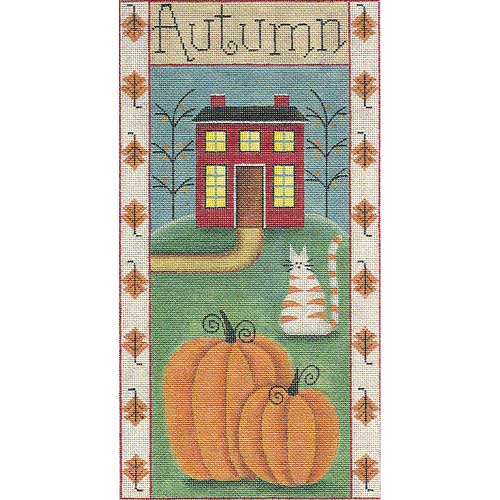 click here to view larger image of Autumn Folk Banner (hand painted canvases)