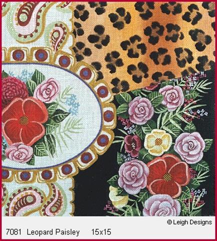 click here to view larger image of Leopard Paisley (hand painted canvases)