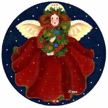 click here to view larger image of Russet Angel Ornament (hand painted canvases)