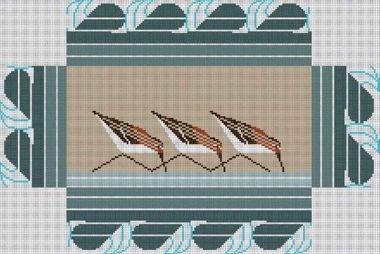 click here to view larger image of Sanderlings Brick Cover (hand painted canvases)