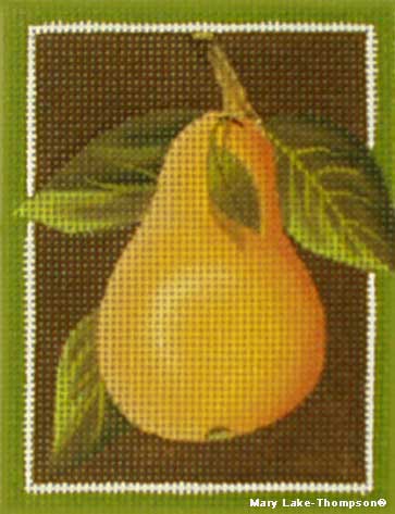 click here to view larger image of Christmas Pear (hand painted canvases)