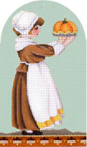 click here to view larger image of Pilgrim Girl (Domed) (hand painted canvases)
