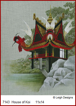 click here to view larger image of House of Koi (hand painted canvases)