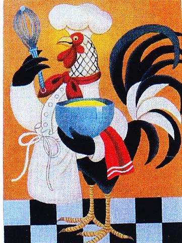 click here to view larger image of Rooster Chef (hand painted canvases)