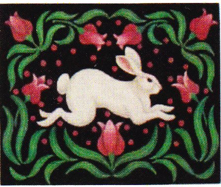 click here to view larger image of Spring Rabbit - Stephanie Stouffer (hand painted canvases)