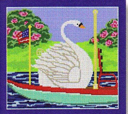 click here to view larger image of Swan Boat (hand painted canvases)