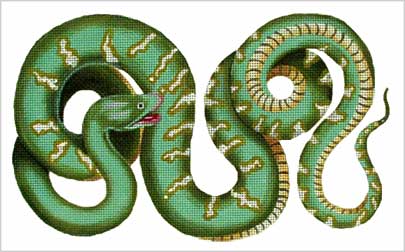 click here to view larger image of Green Serpent (hand painted canvases)